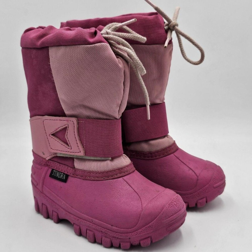 Tundra Pink Waterproof Snow Boots with Insulation